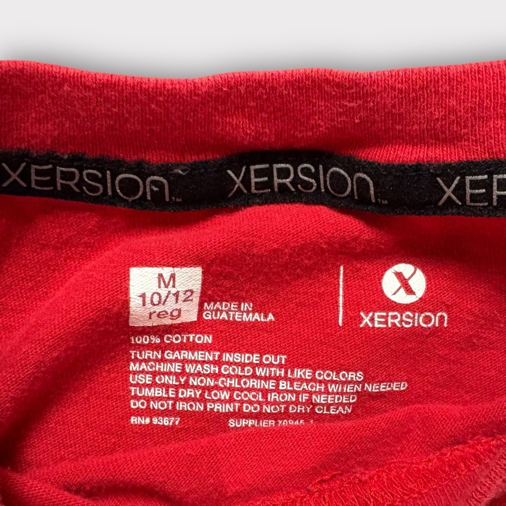 Xersion Red Short Sleeve Football Graphic Tee, Boys Medium - Picture 3 of 3